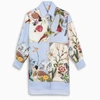 FERRAGAMO FLORAL LONG SILK SHIRT,0746871SI-J-FERRA-MU