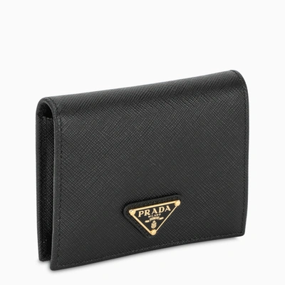 Prada Black Saffiano Leather Small Wallet