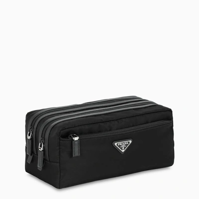 Prada Nylon Travel Case In Black