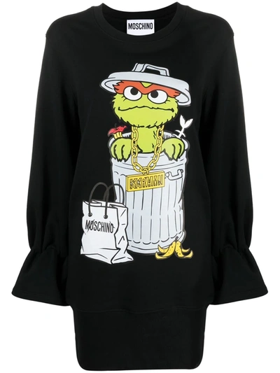 Moschino Sesame Street© Fleece Dress In Light Grey