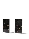 Fornasetti Graphic Print Book Ends In Schwarz