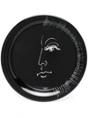 Fornasetti Printed Metal Tray In Schwarz