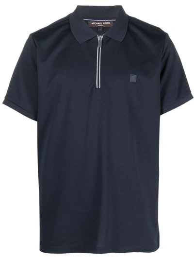 Michael Kors Terry Short-sleeved Polo Shirt In Midnight