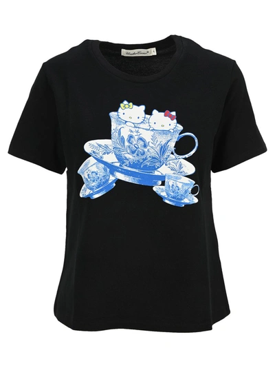 Undercover Hello Kitty Mug-print T-shirt In Black