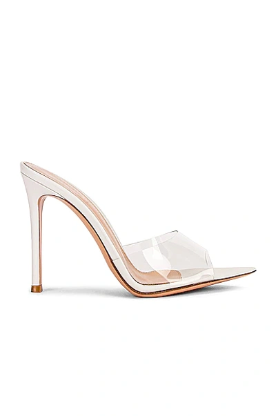 Gianvito Rossi Plexy Mules In Transparent White