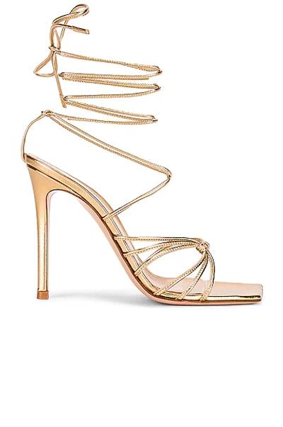 Gianvito Rossi Nappa Silk Strappy Heels In Mekong