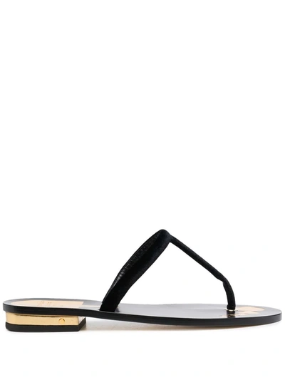 Laurence Dacade Metallic-effect Leather Sandals In Schwarz