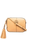 Tory Burch Mcgraw Leather Camera Bag In Beige