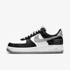 Nike Air Force 1 Lv8 Leather And Textile Mid-top Trainers In Black,white,pine Green,flat Silver