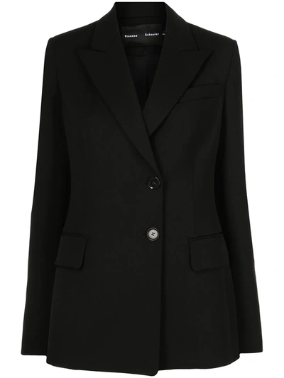 Proenza Schouler Single-breasted Wool Blazer In Schwarz