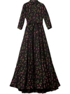 CAROLINA HERRERA 花卉刺绣衬衫式礼服