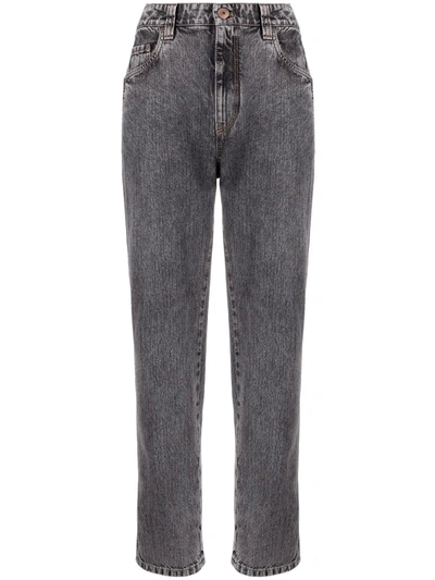 Brunello Cucinelli Authentic Skater Jeans In Grey