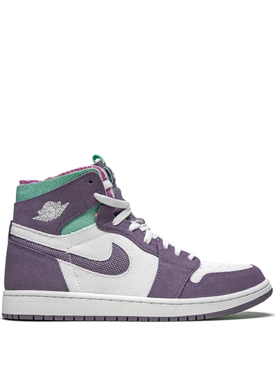Jordan Air  1 Zoom Air Cmft Sneakers In White/purple/teal