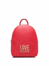 LOVE MOSCHINO LOGO-PLAQUE BACKPACK