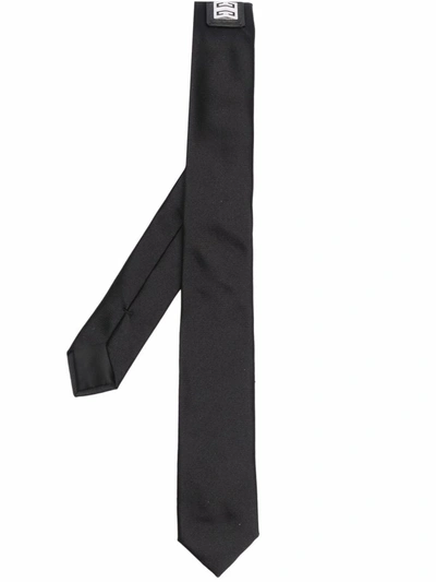 Givenchy Patch-detail Silk Tie In Schwarz