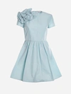 RED VALENTINO COTTON BLEND DRESS WITH BOWS DETAIL,VR0VAY85 5S3Z86