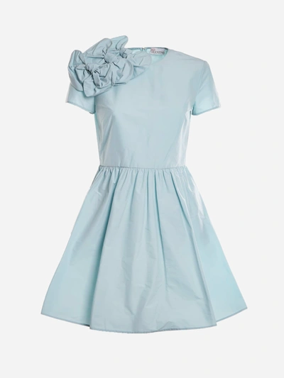 Red Valentino Cotton Blend Dress With Bows Detail In Blue | ModeSens