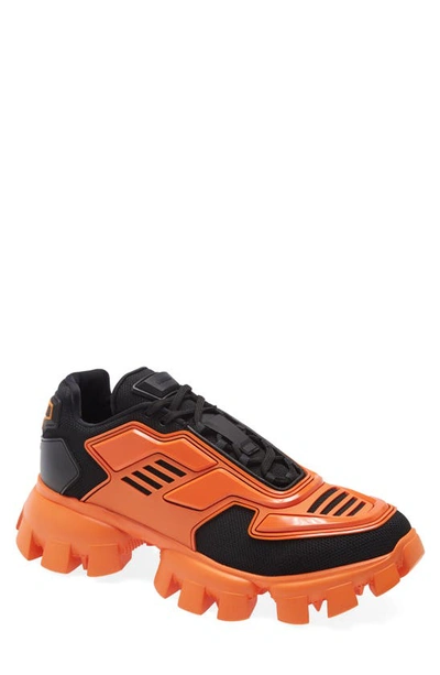 Prada Men's Cloudbust Thunder Lug-sole Trainer Sneakers In Nero