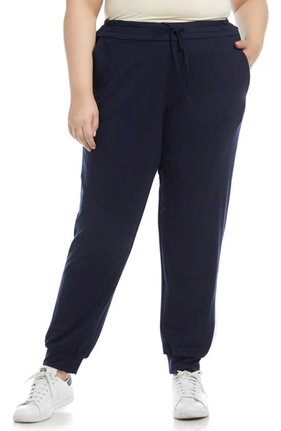 Karen Kane French Terry Joggers In Blue