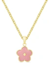 Lily Nily Flower Pendant Necklace In Gold