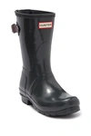 HUNTER ORIGINAL SHORT ADJUSTABLE BACK GLOSS WATERPROOF RAIN BOOT,WFS1013RGL