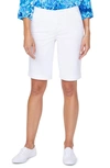 Nydj Stretch Cotton Blend Twill Bermuda Shorts In Optic White