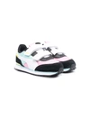 Puma Colour-block Touch-strap Sneakers In Black