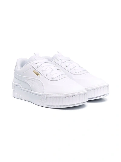 Puma Kids' Embossed-logo Panelled Trainers In White
