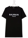 BALMAIN TEEN LOGO-PRINT COTTON T-SHIRT