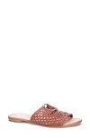 42 Gold Beats Woven Slide Sandal In Mecca Tan