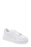 Puma Oslo Maja Sneakers In White And Silver Piping In  White- Aged Silver