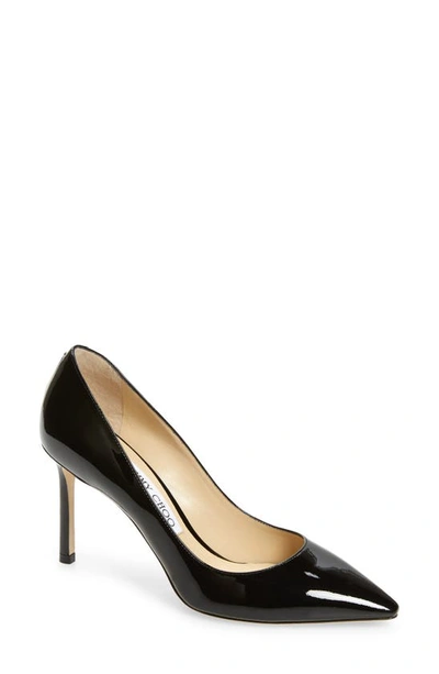 Jimmy Choo Romy 85 Patent Leather Pump In Black Patent
