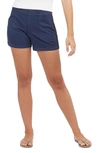 Spanxr Spanx Stretch Twill Shorts In Indigo Ink