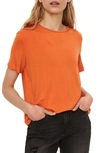 Aware By Vero Moda Ava Short Sleeve T-shirt In Mandarin Orange