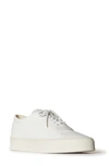 The Row Marie H Lace Up Leather Sneakers In Mlk Milk