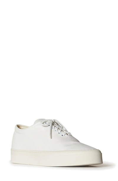 The Row Marie H Lace Up Leather Trainers In White