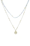 PANACEA DRUSY PENDANT LAYERED NECKLACE,N06023PWG1