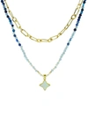 PANACEA STAR PENDANT LAYERED NECKLACE,N06497NVG1