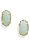 Kendra Scott Ellie Earrings In Gold Matte Iride Mint Glass