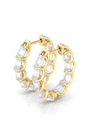 Hautecarat Emerald-cut Lab-created Diamond Inside Out Hoop Earrings In Yellow Gold