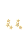 DINNY HALL 14KT YELLOW GOLD STAR DIAMOND STUD EARRINGS