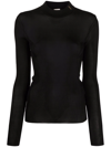 Saint Laurent Cassandre Turtleneck Sweater In Wool In 黑色