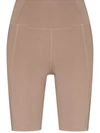 Girlfriend Collective Moon High-waist Biker Shorts In Neutrals