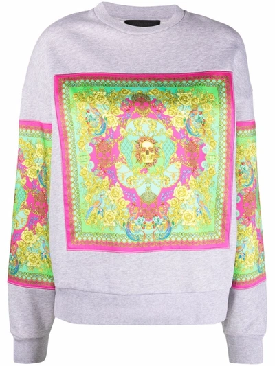 Philipp Plein New Baroque Print Sweatshirt In Grau