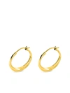 DINNY HALL 22KT YELLOW GOLD SIGNATURE SMALL HOOP EARRINGS