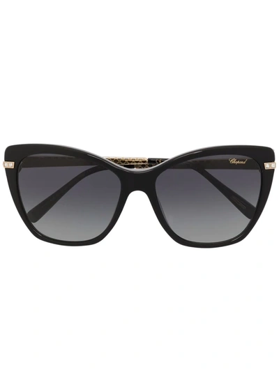 Chopard Eyewear Cat Eye-frame Sunglasses In Schwarz