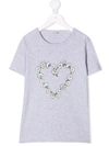 STELLA MCCARTNEY DAISY-CHAIN HEART-PRINT T-SHIRT