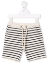 ZHOE & TOBIAH STRIPED COTTON SHORTS