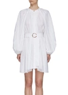 ACLER 'MARGOT' BELTED BISHOP SLEEVE PLEATED SHIRT DRESS