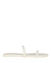 Tkees Gemma Leather Flat Sandals In White
